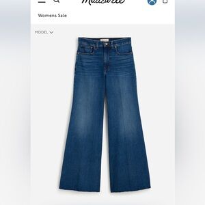 MADEWELL Flared Wide-Leg Crop Jeans